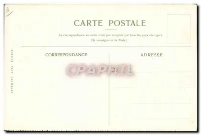 Paillettes cerca de Majunga (Madagascar) — dibujo basado en el cuadro de Maurice Lévis — Compañía de las Messageries Marítimas — Reverso