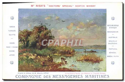 Lac Victoria Nyasa — Compagnie des Messageries Maritimes — éditeur Gravéz, Gravu