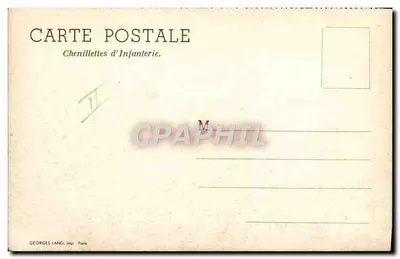 Infanterie-Kettenfahrzeug — Paris — Georges Lang, Imp. Paris — Rückseite