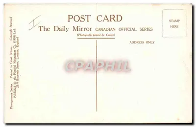 Tanque em ação — Série Oficial Canadense — The Daily Mirror (1910) — Verso