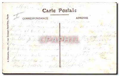 Tanque de assalto — Vista de teste — L. Mouzsin, imp. 17, rue Grange-Batelière, Paris — Verso
