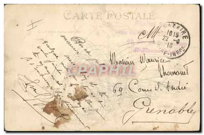 Cuirasse au large par gros temps — Artaud et Nozais, Nantes — Verso