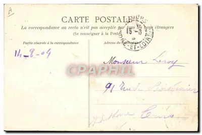 Saint-Nazaire — Torpedowiec opuszczający port — Héliotypie Dugas et Cie, Nantes — Rewers