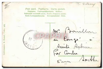 Canal: S/S Dogali na estação 54 — Editor Lichtenstein & Harari, n° 54 — Verso