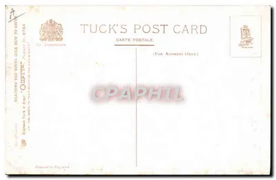 Dziecko z karabinem i mieczem — Tuck's Post Card n°8764 — Tuck & Son — Rewers