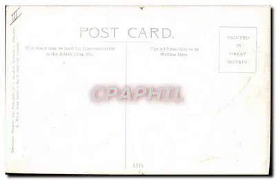 Tente inondée — homme souriant — dessin de A. Carnell — éditeur E. Mack King Henry's Rd, Londres — Verso