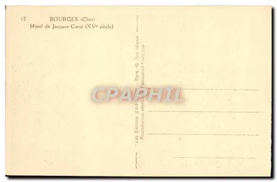Bourges (Cher) — Hotel de Jacques Cœur (siglo XV) — Éditions d'Art Lyon — Reverso