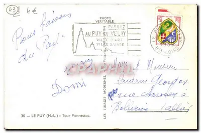 Torre Pannessac — Le Puy-en-Velay — Editor Tino — Verso