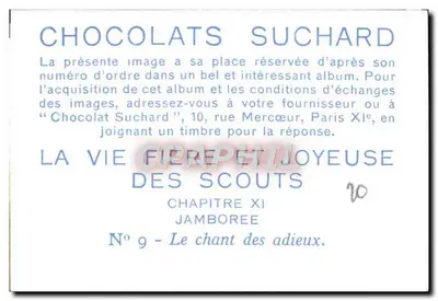 Scouts — Jamboree — Rozdział XI: Pieśń pożegnania — Chocolats Suchard — Rewers