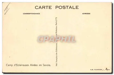 Campo delle Guide Senior in Savoia — Federazione Francese delle Guide Senior, editore ALB. PLANTIER, Parigi — Verso