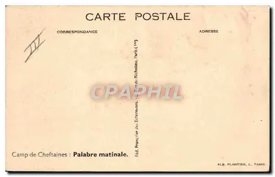 Camp de Cheftaines — Poranna narada — Alb. Plantier, Paryż — Rewers