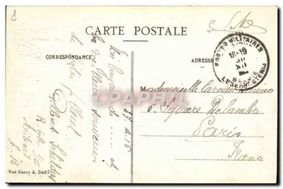 Campo de Mailly — Colheita de maçãs — A. Varry, editor — Verso