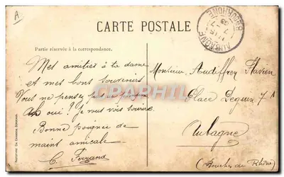 Kamp van Saint-Médard-en-Jalles — De Coryée van Aardappelen — Fototype Ch. Champon, Bordeaux — Achterkant