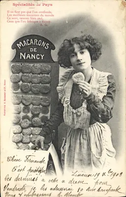 Macarons de Nancy — especialidade local — Fototipo A. Berberet & Cie, Nancy