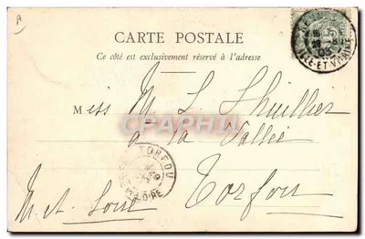 Jeune femme en costume breton — Goûter breton — Imprimé sur la carte par « La Bretagne pittoresque » — Verso