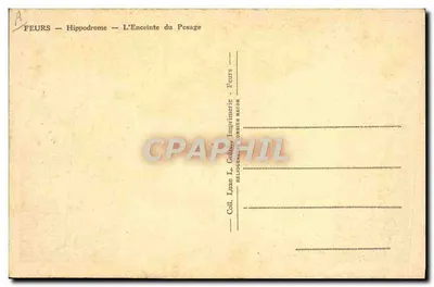 Feurs — Hipódromo — A Enceite do Pesagem — Cim — Verso