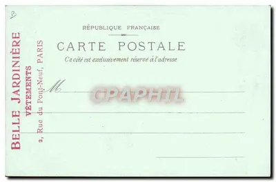 París — Las Carreras de Auteuil — Recuerdo de la Belle Jardinière, París — Reverso