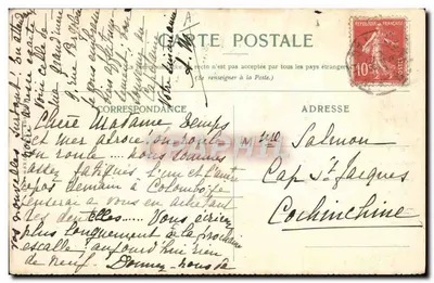 Pousse-pousse em pane — Saigon — Compagnie des Messageries Maritimes — Verso