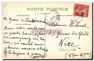 Transatlântico sob o ataque das ondas — n° 3570 — Ed. L.C.O. — Verso