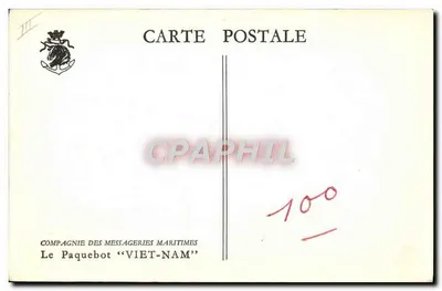 O Paquebote "VIET-NAM" — Compagnie des Messageries Maritimes — Verso