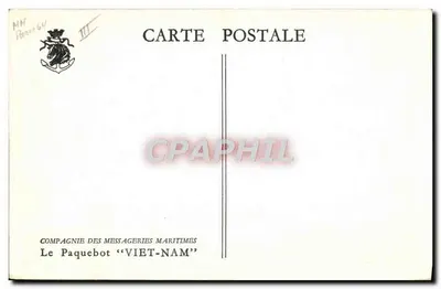 Paquebot "VIET-NAM" — Compagnia Messageries Maritimes — ilustracja Inga Churchill — Rewers