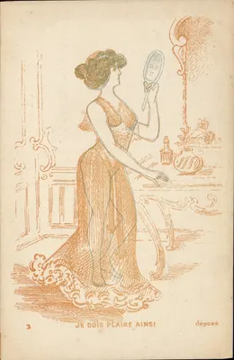 Je dois plaire ainsi — mulher diante de um espelho — depositado