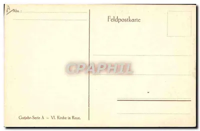 Igreja de Roye — desenho a tinta — Série A de Gutjahr — Verso