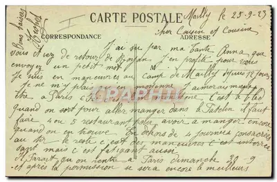 Campo de Mailly — Canhão de 400 mm — A. Nieps, editor — Verso
