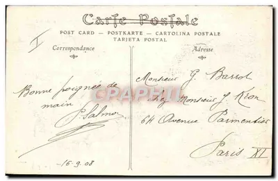Grandes Manobras do Centro (1908) — Artilharia de Campo, bateria de canhões de 75 mm toma posição de combate — N.D. Fot — Verso