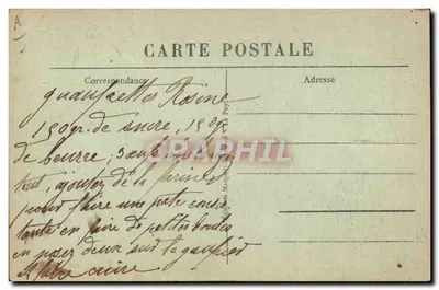 Bourrée — straatbeeld met muzikant — Mangerit Brémont, n°280 — Achterkant