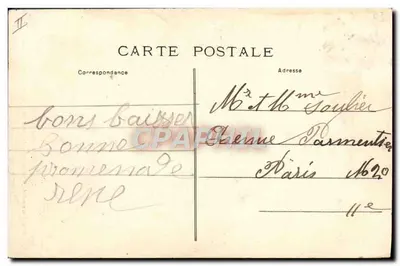 Wyjazd do Miasta — Le Bourbonnais — Wydawca M.J. nr 3102 — Rewers