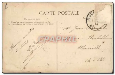 La Haute-Loire pittoresque — Danse et musicien à l'air de 'Bouvier d'Auvergne' — V.D.C. n° 3177 — Achterkant