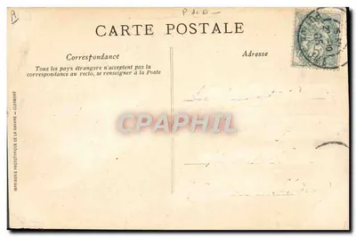 Bourriche d'Auvergne — escena de aldea — Imprenta Fototipográfica de La Havane - Clermont — Reverso