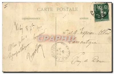 Vichy — Front fasady Teatru Kasyna — Wydawca P. B., Vichy — Rewers