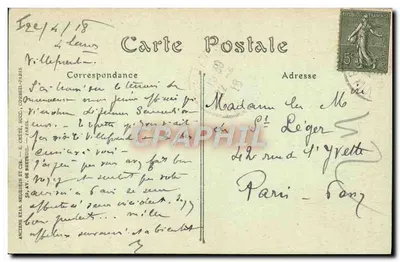 Villefranche-sur-Mer (Alpes-Maritimes) — A Baía, Esquadra do Mediterrâneo — INDOPHIL 833 — Verso