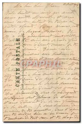 Bilhete postal antigo Champignon Champignons Ange Anges — Verso