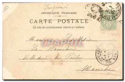 Bretagne — Küstenlandschaft mit Fahnen — Verlag J. Huguet & Cie — Rückseite