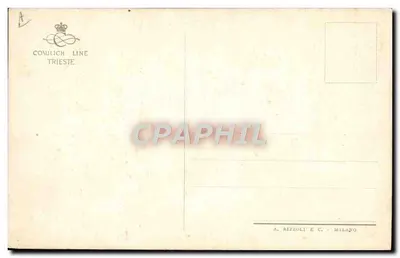 M.S. "Vulcania" — cruiseschip — uitgever A. Rezzoli & C. Milaan — Achterkant