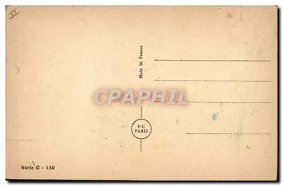 Escritório de secretaria — brincadeira sobre uma máquina de escrever muito pequena — P.C. Paris, Série C - 118 — Verso