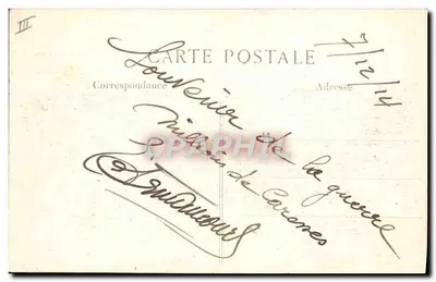 Mortier alemão de 340 — A Guerra de 1914 — L.C.H. Paris — Verso