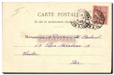 As Grandes Manobras das Forças Armadas de 1902 — A 6ª Bateria do 23º de Artilharia (17º Corpo) perto de Fourquevaux — Edição Labouche frères, Toulouse — Verso