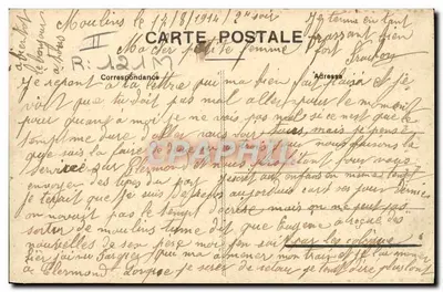 L'Auvergne — Jeune couple se rendant à la Foire — éditeur : L'Auvergne, n° 3845 — Achterkant