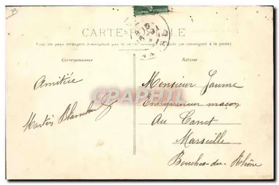 Het pittoreske Cantal — Aanvang van een boerderij naar de berg — serie 44 — Achterkant