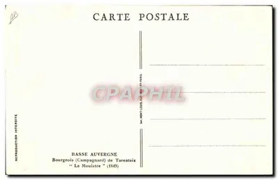 Bourgeois (Campagnard) de Tarenteix — Le Mouistre — Impr. Mont-Louis, CLE 407, Paryż — Rewers