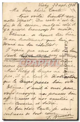 Tarjeta postal antigua Tarjeta postal antigua Folklore Auvergne La dnoce — Reverso