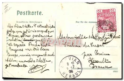 Wiedeń - K. k. Hofburgtheater — widok panoramiczny — wydawca nieznany — Rewers