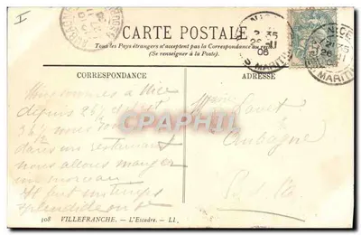 Villefranche-sur-Mer — La Flota — LL. — Reverso