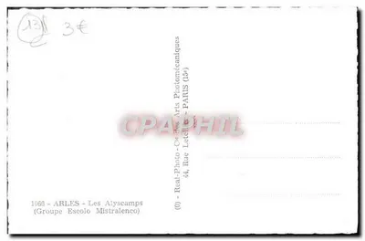 Alyscamps w Arly — ruiny kościoła — Real-Photo des Arts Photomécaniques — Rewers