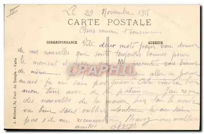 Souschez (Pas-de-Calais) — Azucarera destruida después de la reconquista francesa — Visé París n° 586 — Reverso