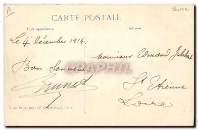 Sermaize — Zuccherificio distrutto — E. Le Deley, editore 127 bd Sebastopol, Parigi — Verso